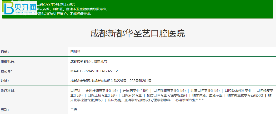 成都新都華圣藝口腔醫(yī)院怎么樣